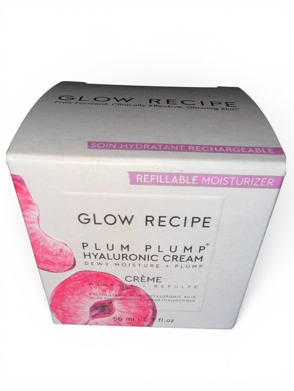 Glow Recipe Plum Plump Hyaluronic Cream - Pink & White Packaging